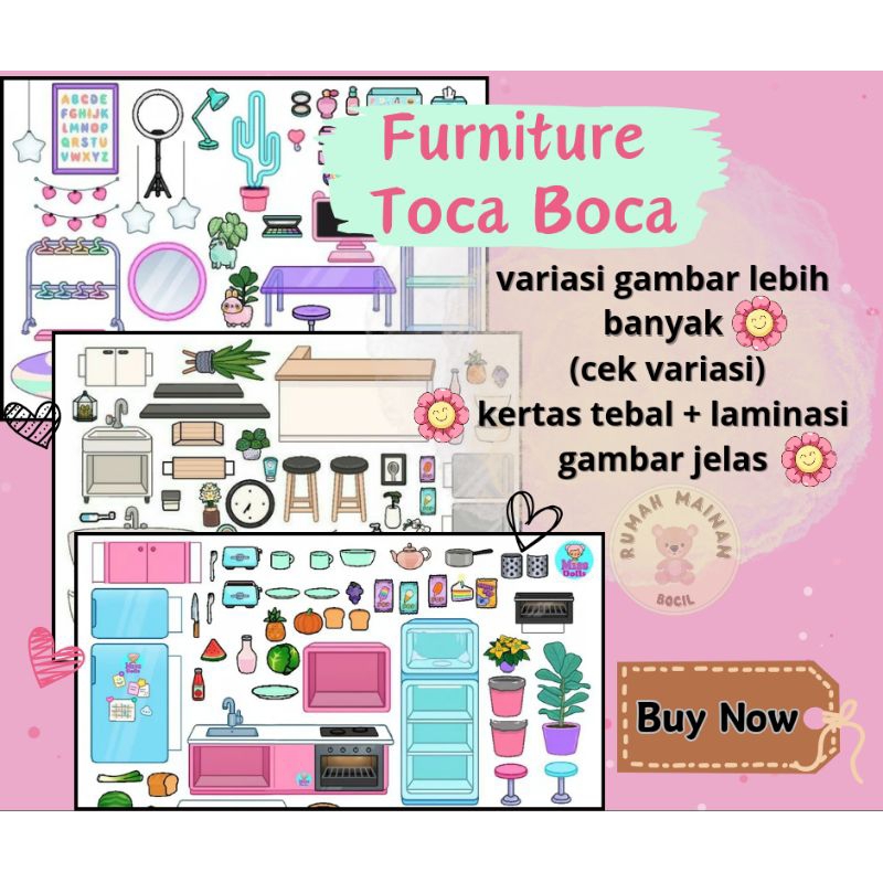 PERLENGKAPAN RUMAH TOCA BOCA MAINAN KERTAS TOCA BOCA BP BPAN TOCA BOCA MAINAN KERTAS BONGKAR PASANG 