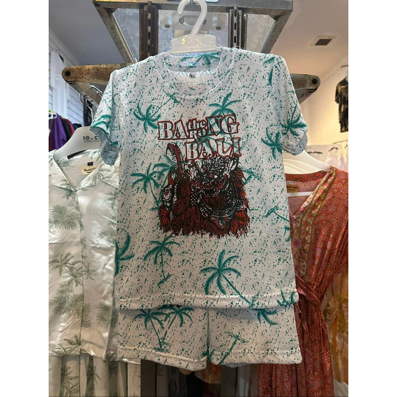 Paket 3 pcs One Set Kaos Barong Anak Bali S sd XL