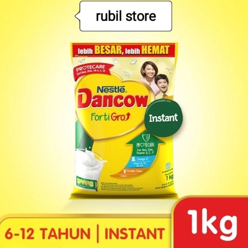 

TERBARU SIAP KIRIM Nestle Dancow FortiGro Susu bubuk coklat instant putih usia sekolah pouch 1kg