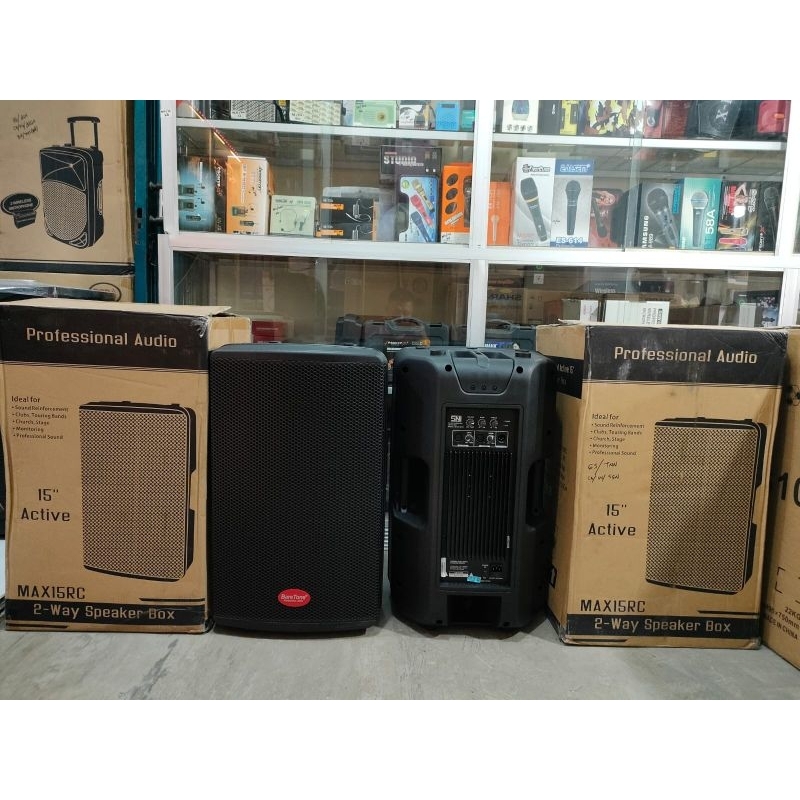 Speaker Aktif Baretone 15 Inci MAX15RC Active 15RC 1 Set (2Unit)