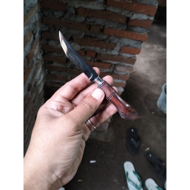 pisau kecil mini baja putih
