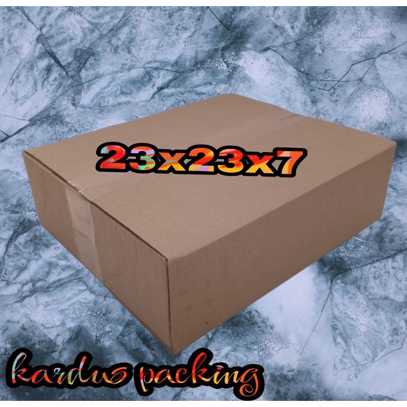 

kardus packing UK 23x23x7 kardus polos kardus kecil