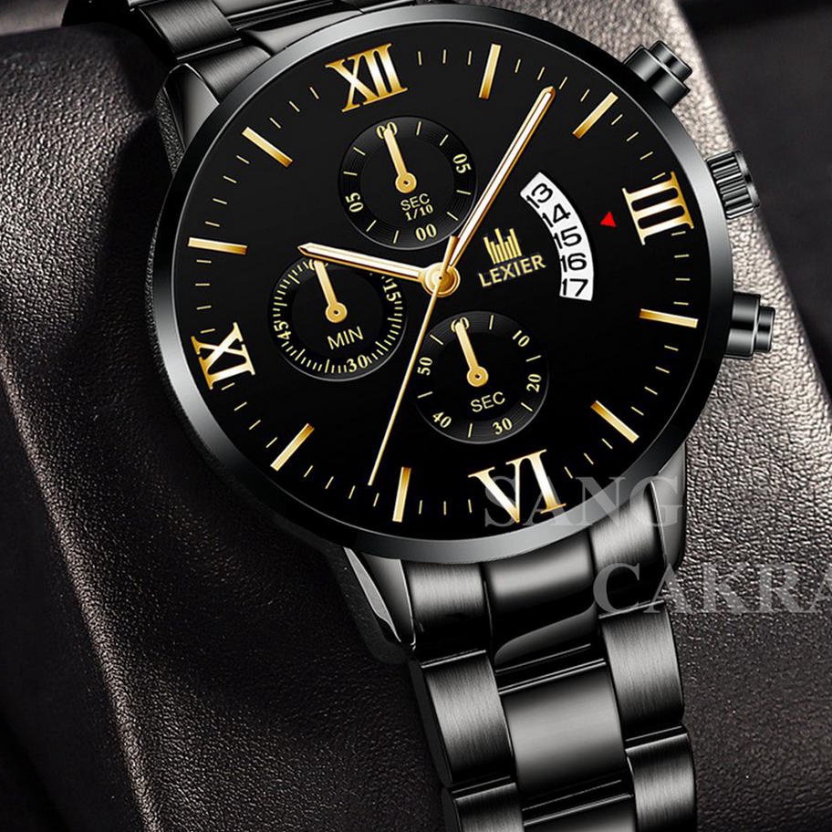 Readystock Jam Tangan Pria LEXIER Model Tearu 223 Dial Tipis CrossBorder Fashion New Mens Watch Busi