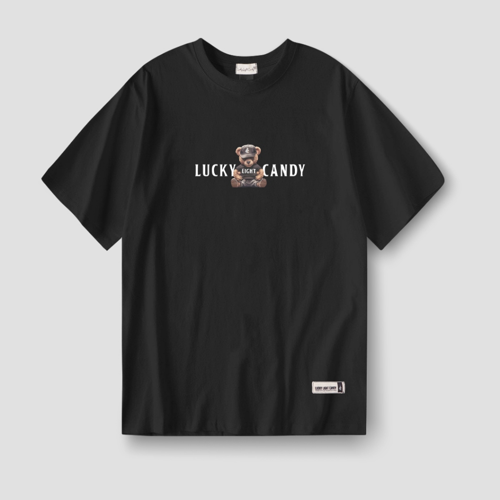 Lucky Light Candy - Font Teddy ( Black / T-Shirt)