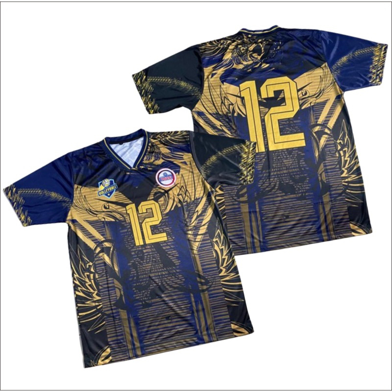 Baju atasan jersey volly fullprinting kaos olahraga voli putra bahan serena soft