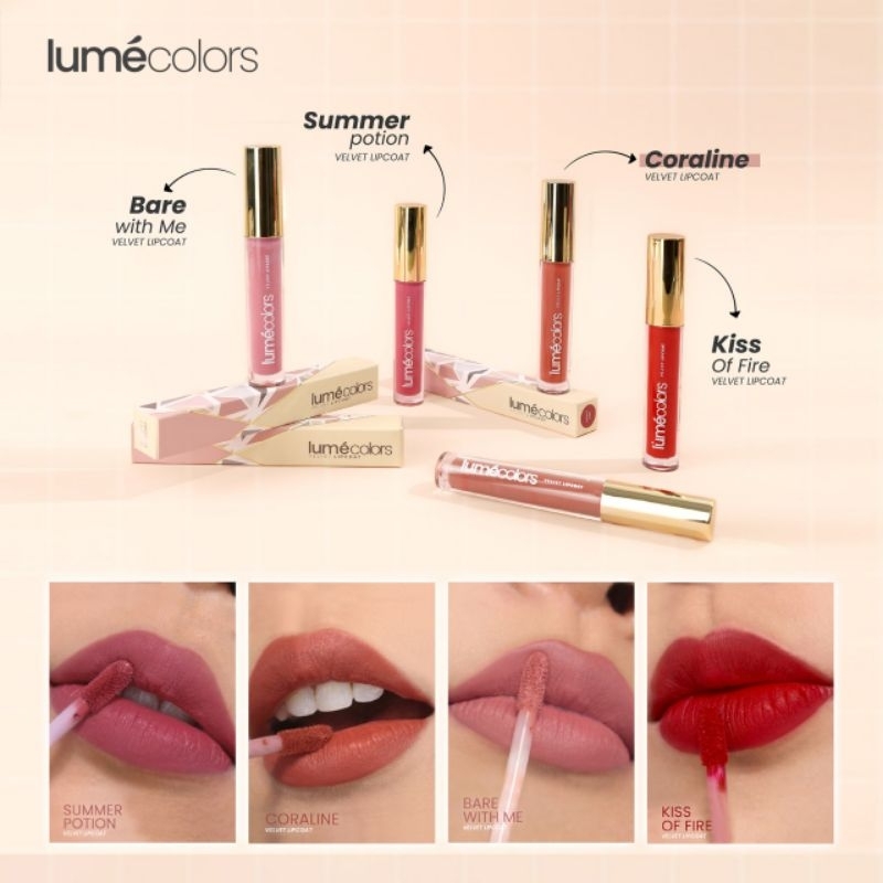 Lumejateng  Lumecolors Velvet Lipcoat Lipstik Matte Lumecolors