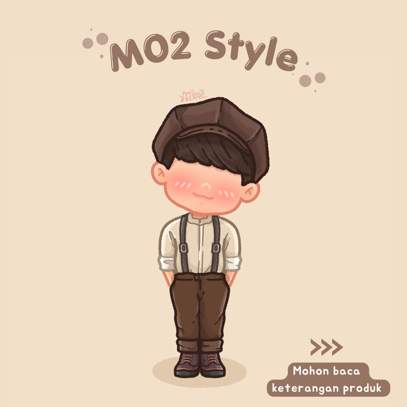 M02 - CHIBI FACELESS (tidak dicetak) | Gambar Ilustrasi chibi lucu- Ilustrasi Wajah - Ilustrasi Face