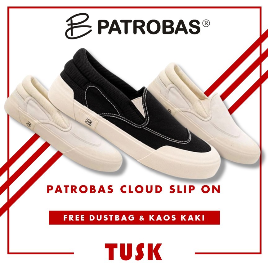 Sepatu Patrobas Cloud Slip On Original Sepatu Sneakers Slip On Patrobas Sepatu Casual Pria Wanita Or