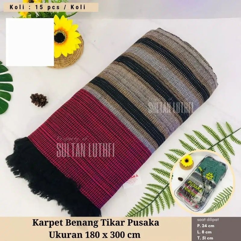 Karpet Benang Tikar Pusaka Ukuran 180 x 300 Cm