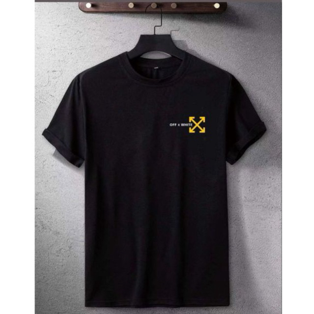 Kaos Distro Pria Lengan Pendek Logo Off White Kaos Oblong Keren