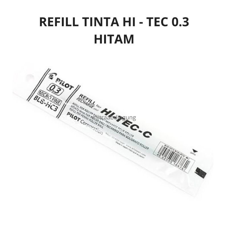 

REFILL TINTA PULPEN HI-TEC 0.3 HITAM / PCS