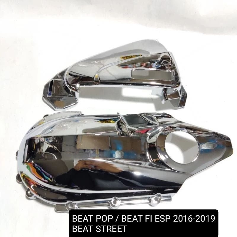 COVER TUTUP CVT CHROME BEAT POP / BEAT FI ESP 2016-2019 / BEAT STREET