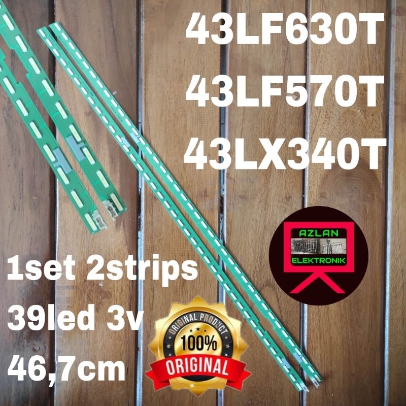 BACKLIGHT LED TV LG 43LF630T 43LF570T 43LX340T 39LED BL LAMPU TV 43LF
