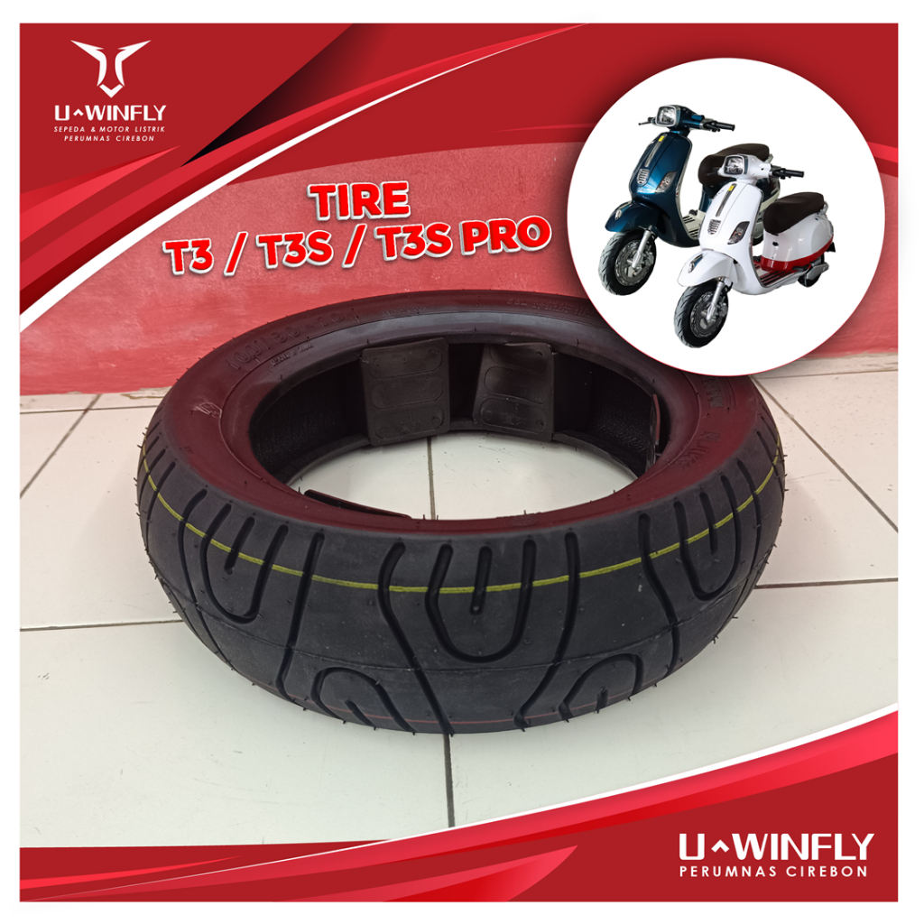 Ban Tubeless / Tire Motor Listrik Uwinfly T3/T3S/T3SPRO Original