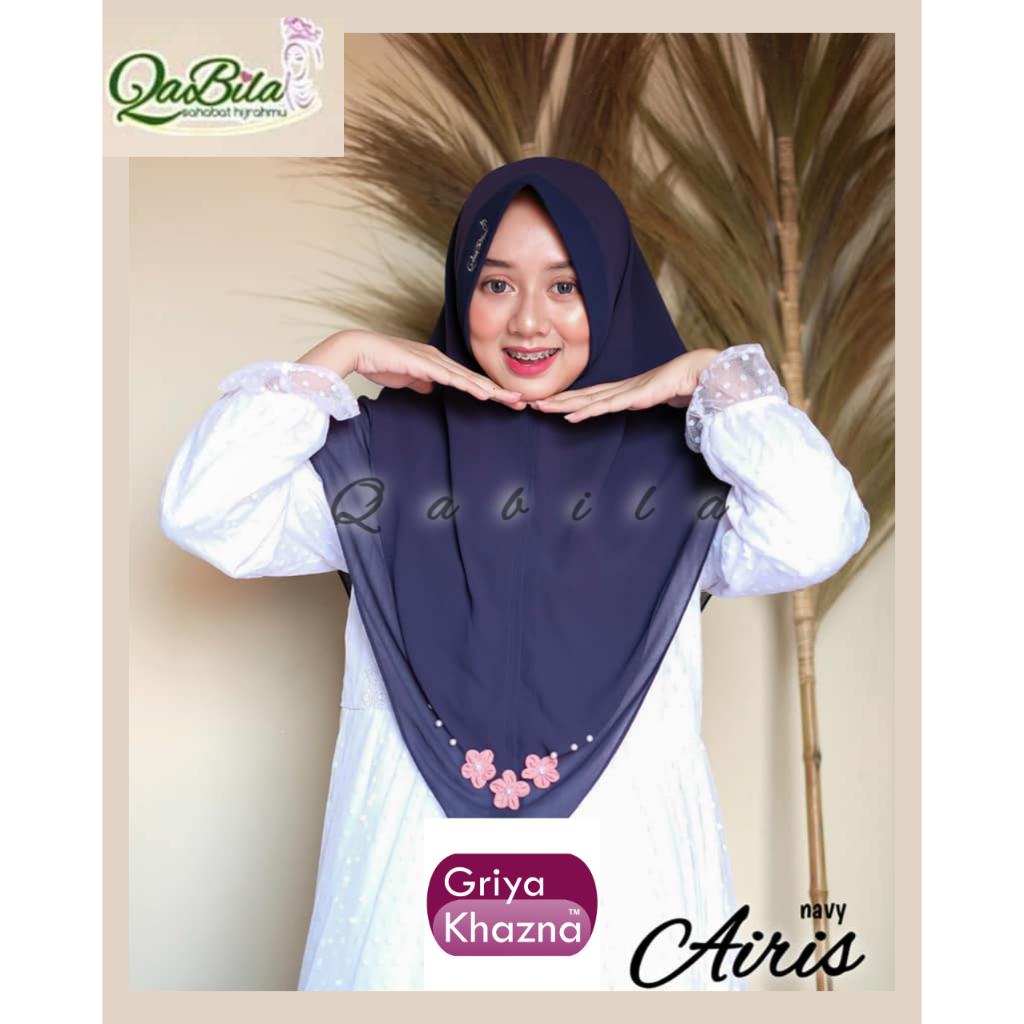 Qabila Kerudung Instan Khimar Wanita Dewasa Airis