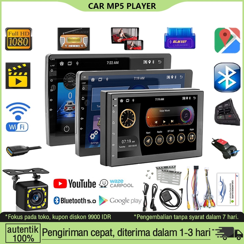 Mobil Radio Car MP5 Player Screen Head 7/9/10 Inch Unit Android 13 Navigasi，Double Din tv mobil andr