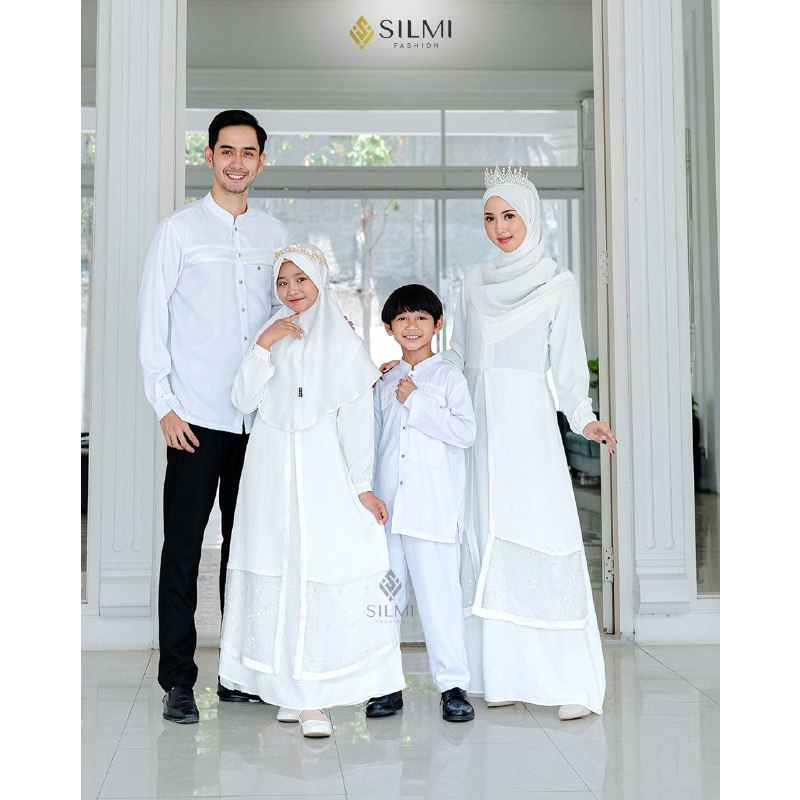 SARIMBIT TERBARU 2024 RAYYA FAMILY DAISY WHITE BY SILMI FASHION // SETELAN PAKAIAN SERAGAM KELUARGA 