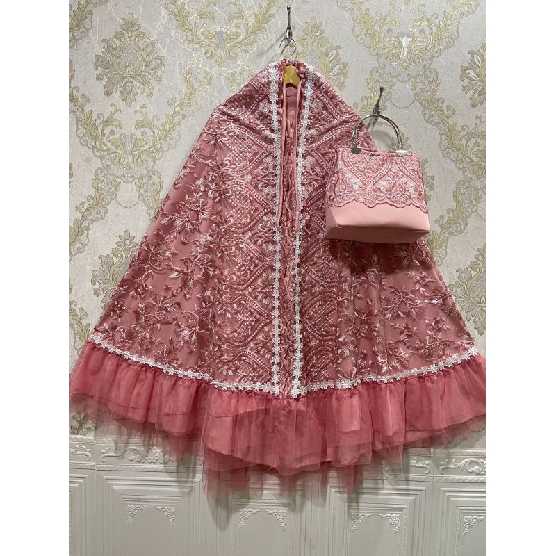 mukena jumbo brukat mewah