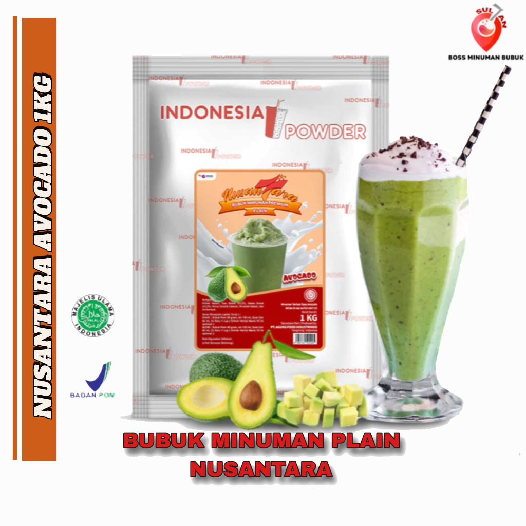 

NUSANTARA Minuman Bubuk Tanpa Gula Rasa Alpukat / Avocado Instant Powder Drink 1 Kg
