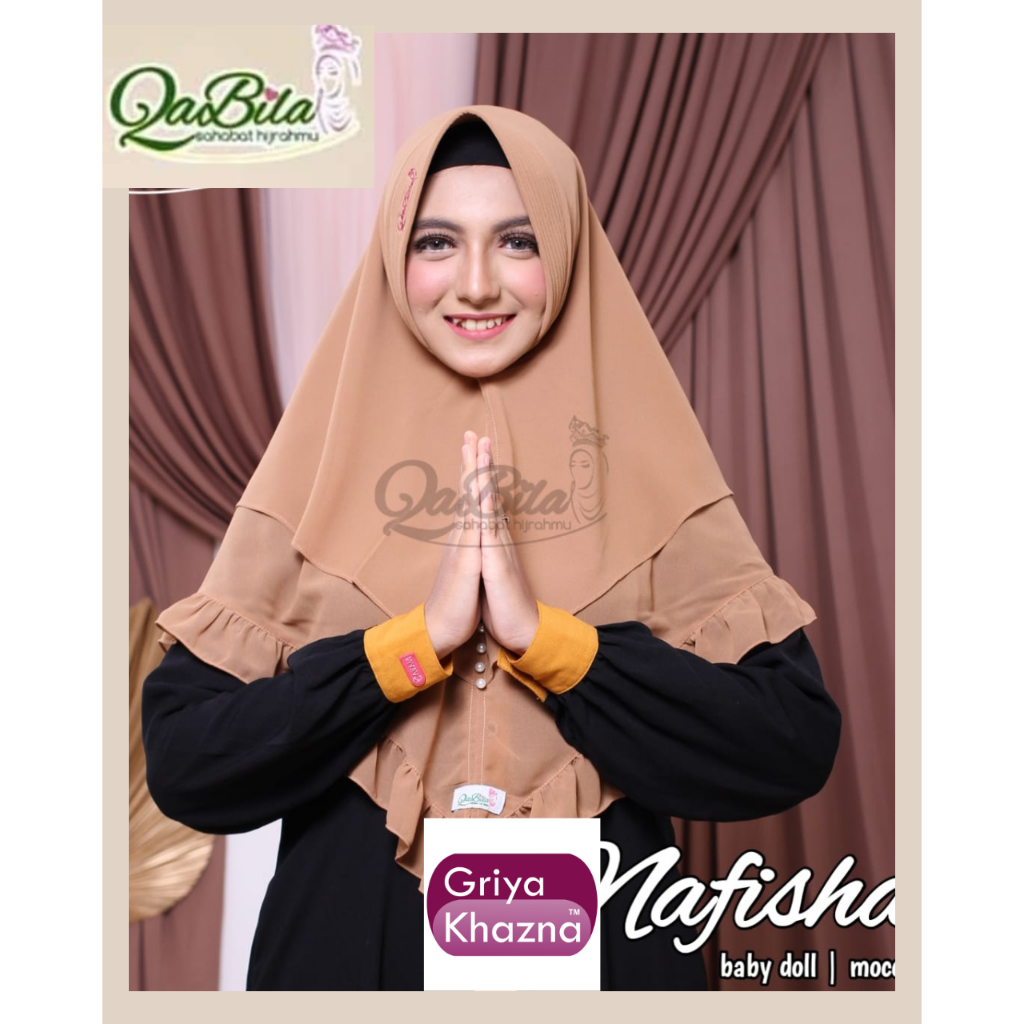 Jilbab Kerudung Instan Qabila Khimar Wanita Dewasa Nafisha