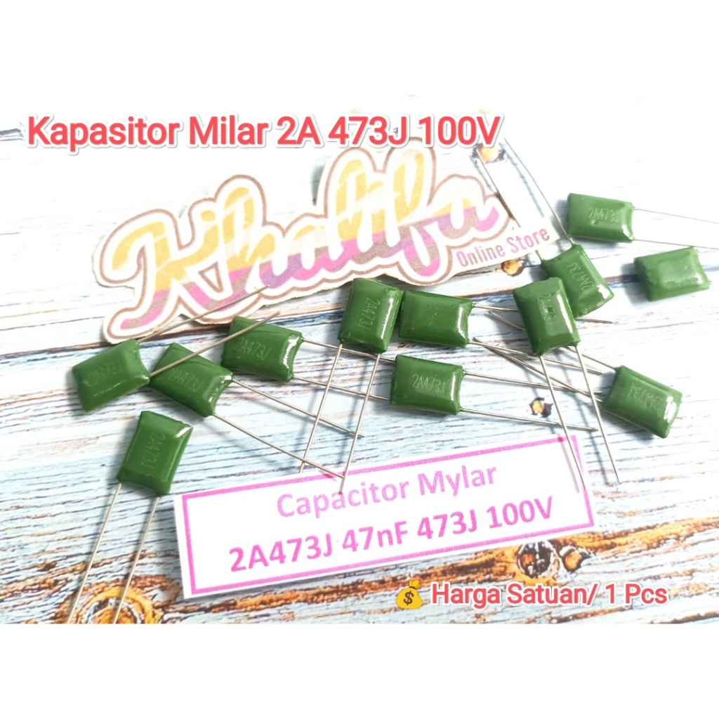 2A473J Milar 473J 100V Kapasitor Capacitor Mylar Keramik Kramik Cramic 2A 47nF 47 nano farad 473 J 1