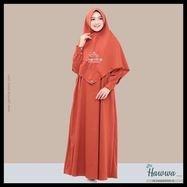 HAWWA DRESS || Gamis Syari Polos By Jasmine