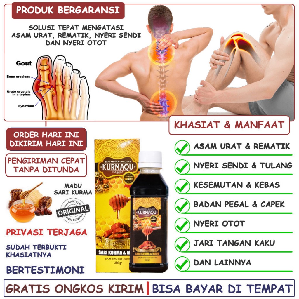 Madu Rematik Nyeri Otot Dan Sendi Asam Urat Tinggi Badan Pegal Dan Capek Lemas Tangan Kesemutan Dan 