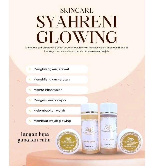 PAKET SUPER SYR GLOWING/ SYAHRAENI GLOWING ORIGINAL/SYR GLOWING/SYAHRENI/CREAM WAJAH/CREAM GLOWING/C
