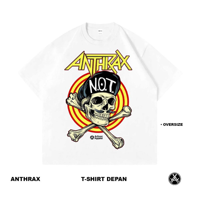 Artisan T-Shirt Anthrax Kaos Oversize Putih Katun Combed