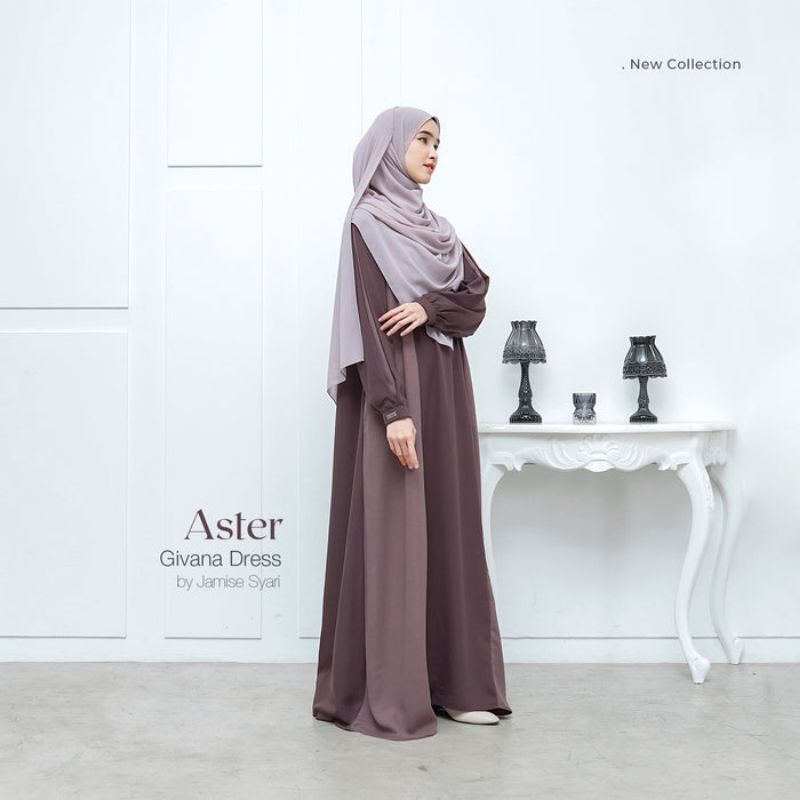 Givana Dress by Jamise Syar'i//Gamis Jamise//Gamis Wanita Kekinian