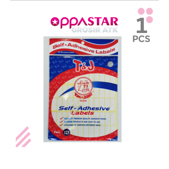 

T&J Labels Stiker Putih No. 123 / pack