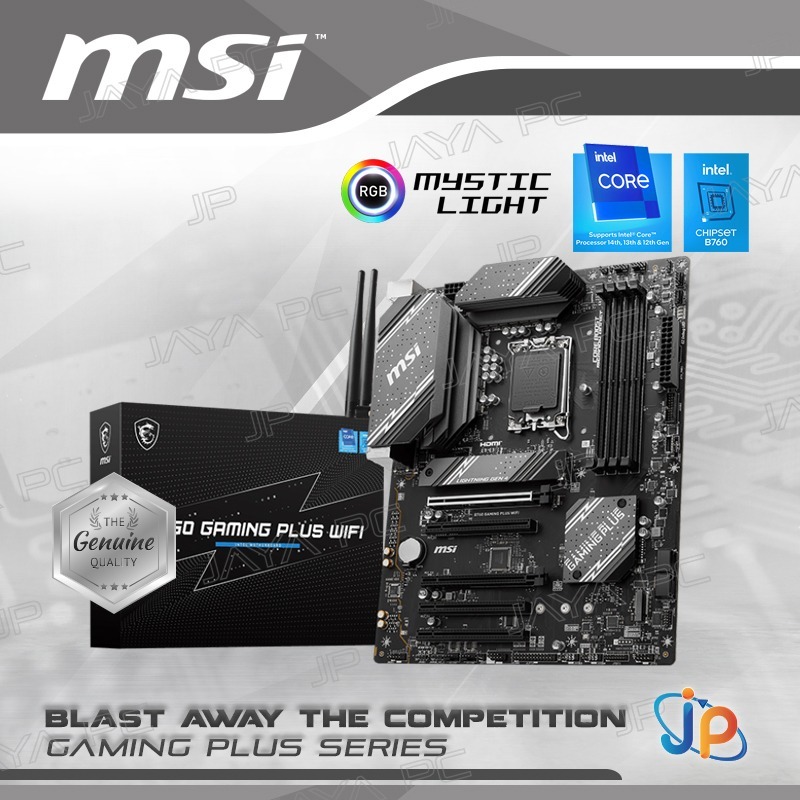 Motherboard MSI B760 GAMING PLUS WIFI (LGA1700, B760, DDR5, USB3.2, SATA3)