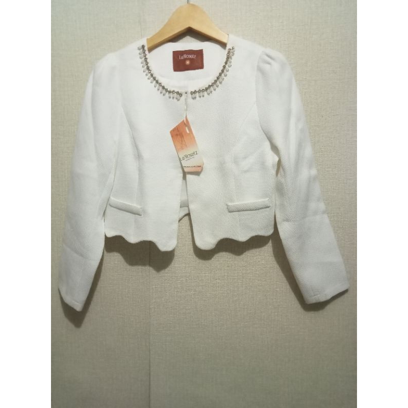 White pearly Blazer Le'Rosetz Size M