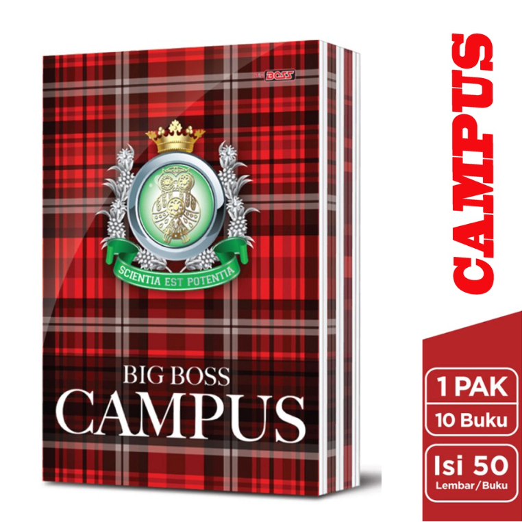 

BUKU TULIS CAMPUS 50 LEMBAR BOXY (10pc) / BUKU TULIS BIG BOSS