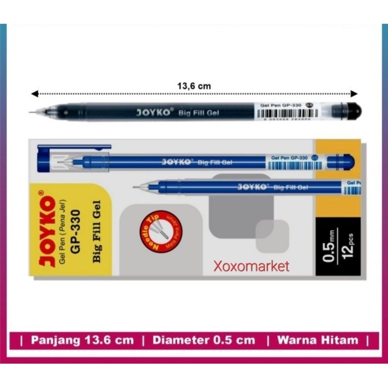 

Pen Pulpen Pena Gel Joyko GP-330 Big Fill Gel 0.5 mm