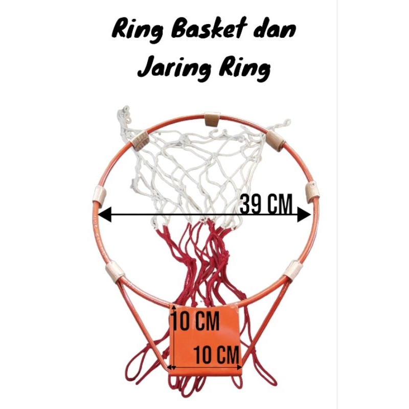 Ring Basket Besi Satuan - Ring Bola Basket Standar FIBA Diameter 40 cm Kuat Awet