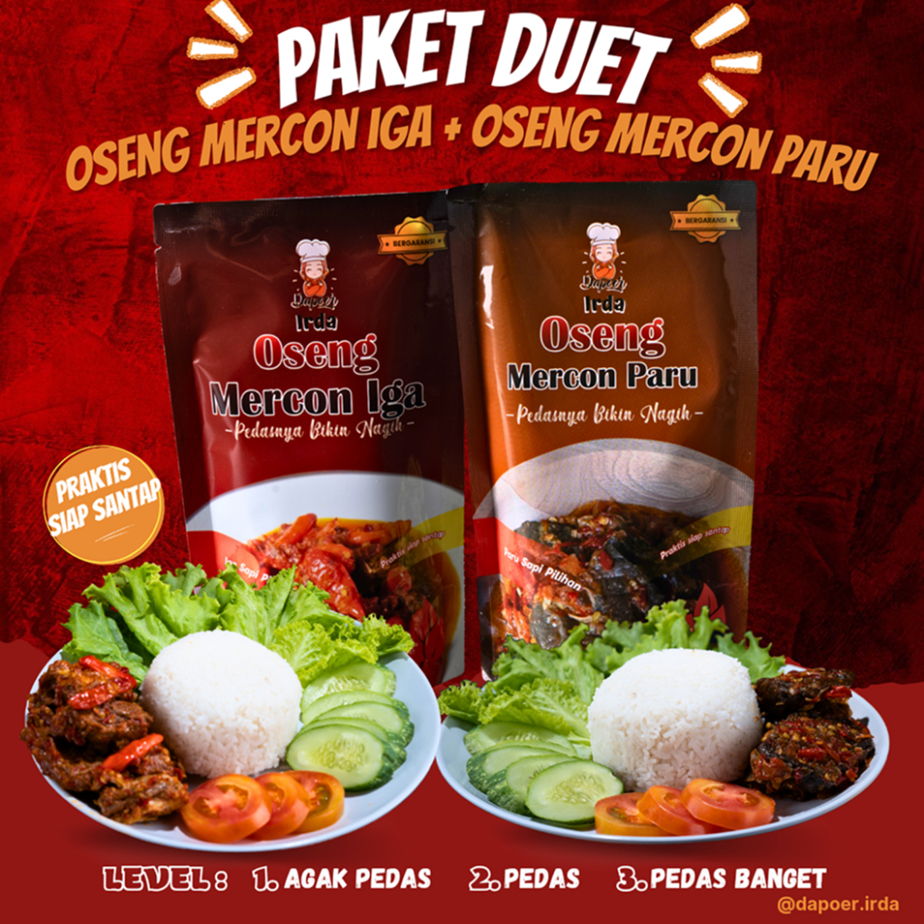 	 Dapoer Irda Paket Duet Oseng Mercon Iga + Oseng Mercon Paru	