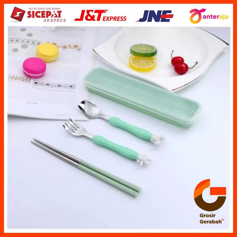 sendok set anak -anak emd 777 green