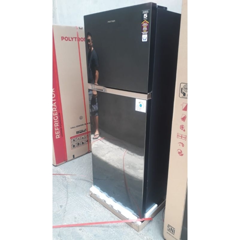 KULKAS 2 PINTU POLYTRON PRW 252T 292T TITANIUM NO FROST 240 L 260 L