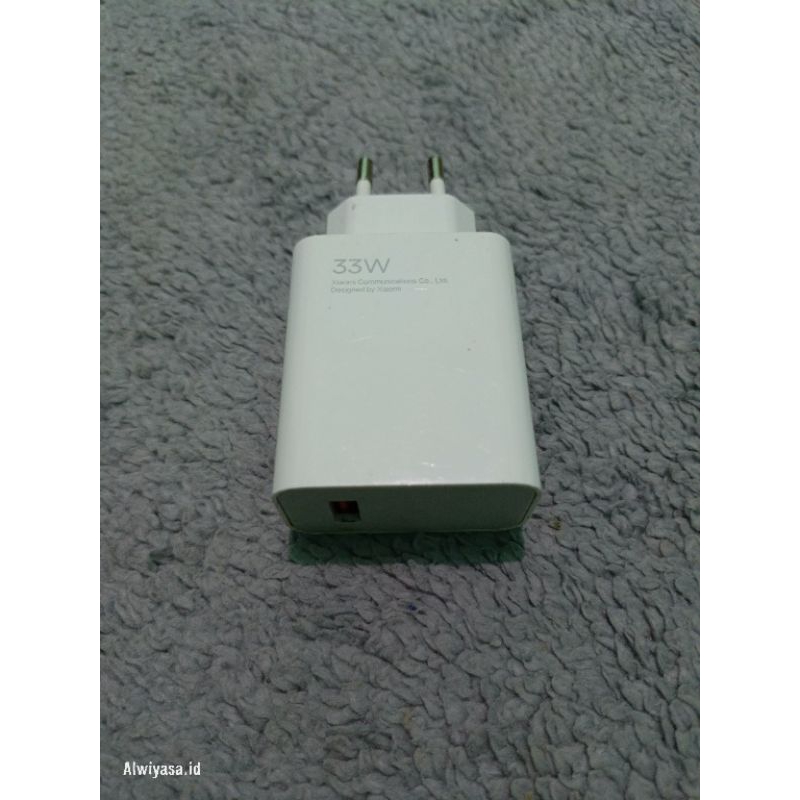 Adaptor Charger cas Xiaomi 33W Original asli bekas copotan box Hp bawaan real