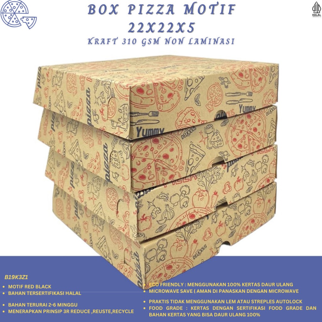 

Dus Pizza 22x22 / Box Pizza Motif / Box Pizza / Kardus Pizza / Kotak Pizza / B19K3Z1