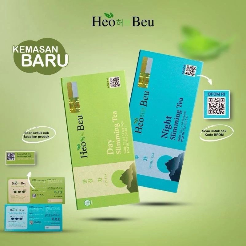 1 PAKET HEO BEU TEA HEO BEU SLIMMING TEA HEO BEU KOREAN TEA HEO BEU KOREAN SLIMMING TEA HALAL BPOM I