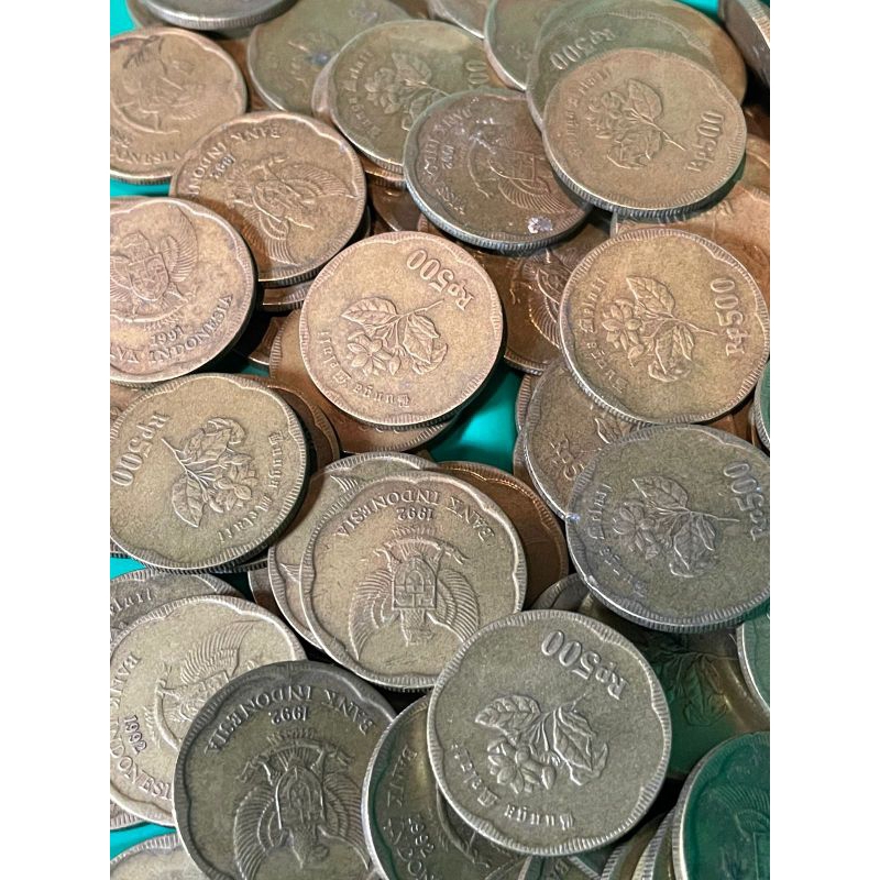 Uang Koin kuno Indonesia 500 Melati Besar Uang Antik