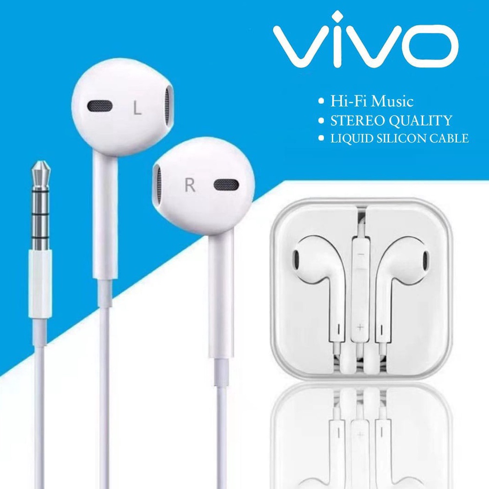 Headset vivo original xtra bass headset Copotan Vivo Headset Ori Xtra Bass 9D Hifi