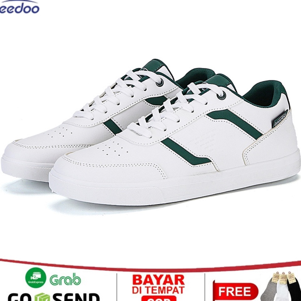 Leedoo Sepatu Pria Casual Sepatu Sneakers Putih Sepatu kets Fashion Pria Keren Shoes MC42