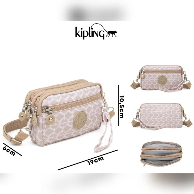 Pouch/Dompet/Tas Selempang Wanita MOTIF 4Sleting (2tali)