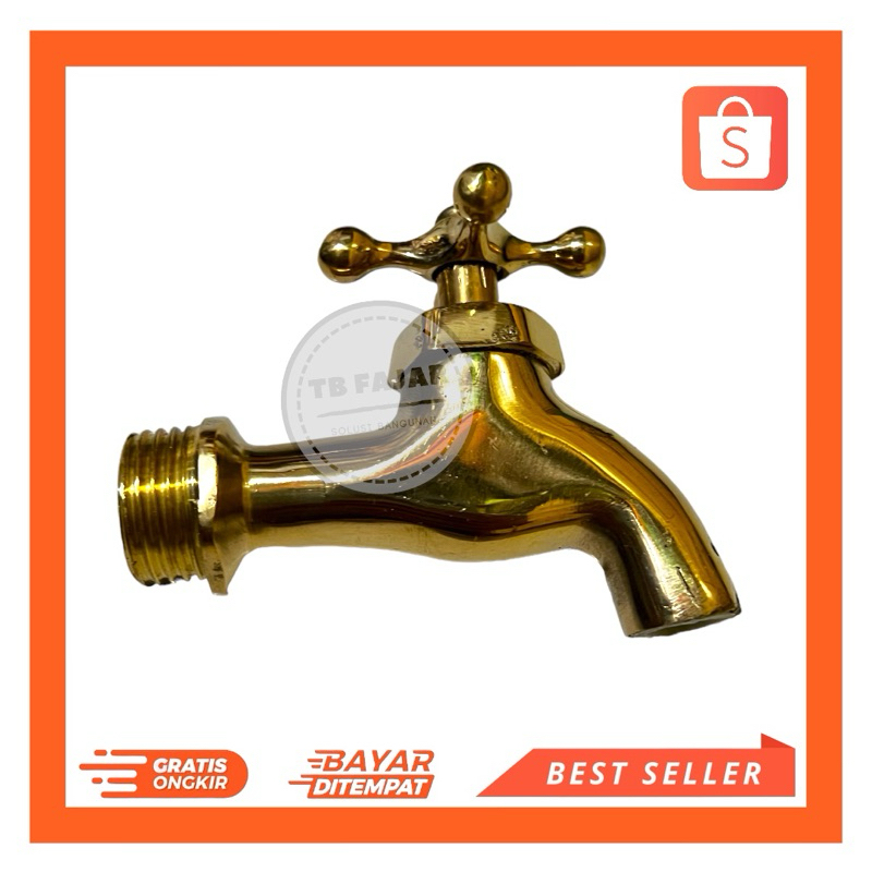 Kran Air Kuningan 1/2 Inch Model Klasik AWET / Putaran Baling
