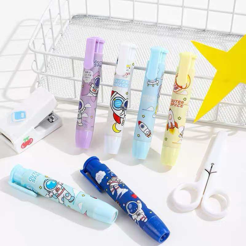 

JM Penghapus Pensil Mekanik Karakter “ASTRONOT” Mechanical Eraser Lucu Hapusan Eraser Lipstik Retractable Cute Eraser Korean Style Penghapus Pencil