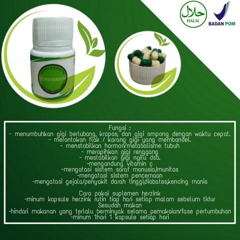 Suplemen Penumbuh Gigi Bolong Kropos dan Ompong Permanen