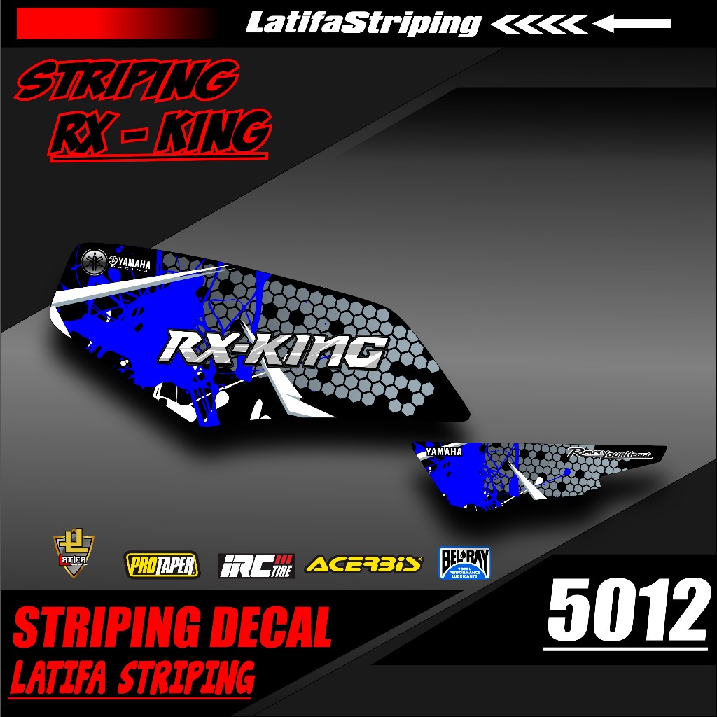 Variasi Striping Sticker Rx King List Body Motor Rx King